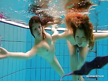 Wet Katka And Kristy Underwater Swimming Babes