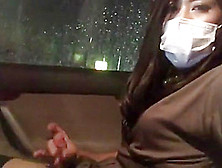 Asian Cd Masturbating In Her Car