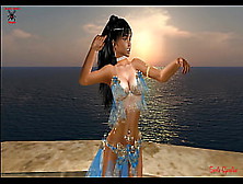 Fantasy Skank Blue Belly Dancer