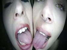 Close Up Tongue Kiss