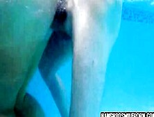 Hot Blonde With Huge Breasts Gets Banged Into The Pool