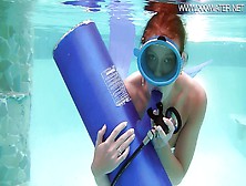 Wet Minnie Manga Blows Dildo Underwater