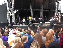 Guy Gets Fully Nude At Concert