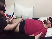 Tied Up Orgasm With New Vibrator