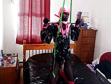 Sissy Maid,  Self Bondage,  Strung Up