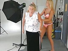 Old And Young Lesbians Go Wild After Photo Session