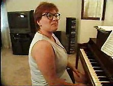 Chubby Mature Plays Piano... F70