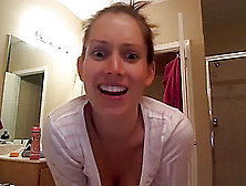 Bathtub Faucet Makes Her Cum Hard On Live Webcam