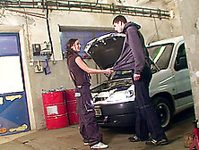 A Sex Girl Pays Her Mechanic With Pussy During Some Car Fucking Action
