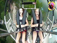 Hot Babes On The Fastest Roller Coaster