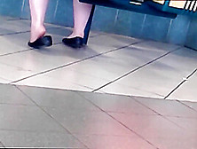 Candid Unknown Black Flats Shoeplay