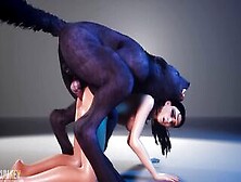 Werewolf Mates With Hottie | Huge Dick Monster | 3D Porn Wild Life