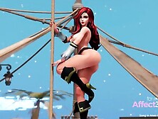 Lewd 3D Babes Showing Their Pole Dance Skill In A Naughty Animation