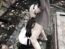 2B Android Riding Penis Well