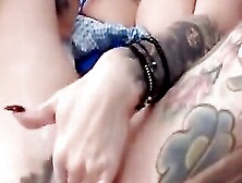 Tattooed Babe Fingerfucking Wet Pussy On Webcam
