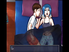 Seduce Girlfriend On His Bedroom.  Summertime Saga Eve Sex Scene.
