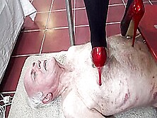 Power Cock And Ball Punishment With High Heel Trampling! By Femdom Austria