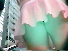 I Filmed Babe In Green T-Shirt With Sexy Butt On My Spy Camera