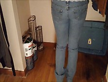 Desperate Tied Girl Floods Her Jeans