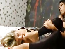 Hot Lesbian Getting Her Toes Licked And Sucked By Her Sleepy Girlfriend