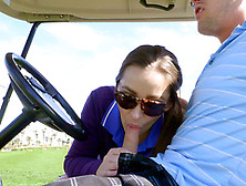 Pornstar Dani Daniels Spends The Afternoon On The Golf Course