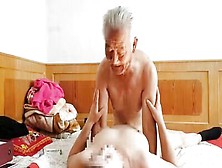 Horny Old Man Fucks That Asian Grandma In The Bedroom