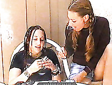 Brunette With Plaits And Her Friend With Dreads Adore Smoking