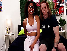 Hispanic Super Freak Makes Red Head Bodybuilder Nut Twice