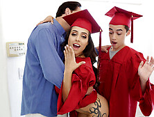 Stepsis Enjoys Graduation By Fucking With Her Stepbrother