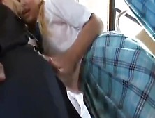 American Schoolgirl Fucks Japanese Dude On The Bus