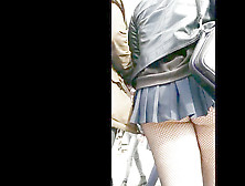 Very Brief Microskirt On Blondie In Public