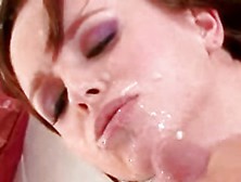 Beautiful Hayden Night Gets Her Mouth Glazed With Jizz Just The