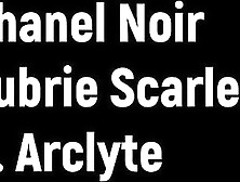 Chanel Noir,  Aubrie Scarlett,  D.  Arclyte - Two Gurls Shre One Man,  Facial