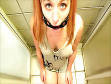 Pervypixie Gagged While Swallowing Pee!