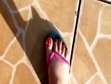 @tici Feet Ig Tici Feet Ticii Feet Outside Wearing Havaianas - Red Toes