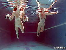 Olla Oglaebina And Irina Russaka Sexy Nude Girls In The Pool