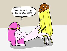 Princess Bubblegum Mounts A Banana Guard - Adventure Time Porn Parody