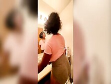 Black Bbw Cleaning Nipples Hanging Out My Shirt