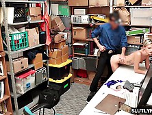Blonde Shoplifter Is Severely Punished By A Horny Cop