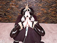 Playing With Magic Rope: Tied-Up Latex Slut In A Gas Mask Made To Squirt & Have Multiple Orgasms