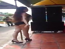 Sexy Girl Dance With Al Lot Old Men In A Party