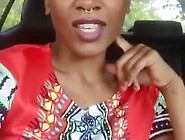 Ebony Milf Plays With Her Pussy In Car