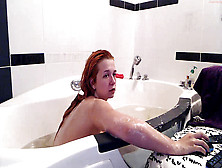 Hot Nubile Chick With Wooly Pussy Takes A Bath
