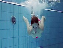 Cute Pink Bikini Girl Lera Underwater