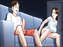 Summertime Saga: Stepbrother Caught His Stepsister Watching Porn And Masturbating-Ep103