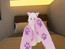 Cute Neko Girl Gets Tortured By Her Vibrator While She Moans In Vrchat