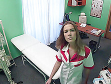 Kinky Nurse Records Herself As She Rides Her Patients Large Cock