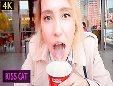 4K Public Agent - 18 Babe Lick Cock In Toilet Wendis & Drink Coffe With Jizz