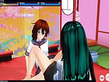 3D Hentai Schoolgirls Lesbians Cum After Lessons
