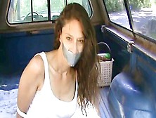 Milf Gagged/bound In Back Of Truck